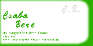 csaba bere business card